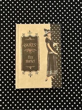 Paris Flea Market Decorative Vintage Style Notebook - Black & Cream